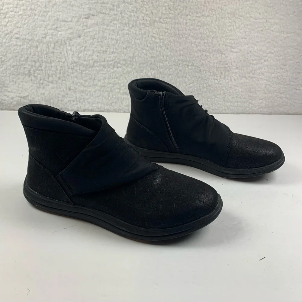 Clarks Womens 6.5 W Cloudsteppers Casual Ankle Boots Black Sillian Tana 7628